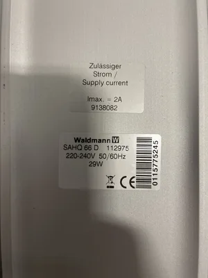 Waldmann SAHQ 66 D LED Tube Machine Light 4000k 29W 37.6” L x 7.4” W