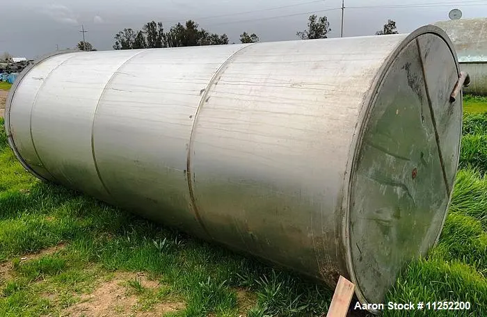 Used Stainless Steel Single Wall 2,400 Gallon Storage Tank