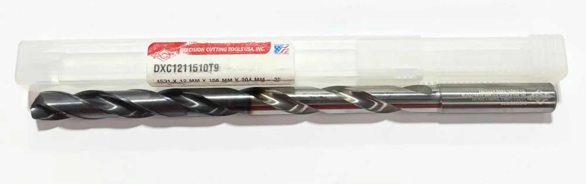 PCT 29/64" Solid Carbide Drill 12xD Coolant Thru TiAlCN Coated 2FL USA