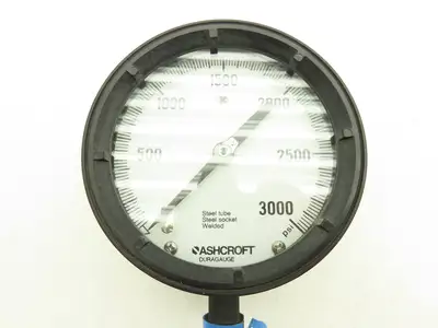 Ashcroft 451379BS Duragauge Pressure Gauge 4.5" Dial 1/2" NPT 3000PSI