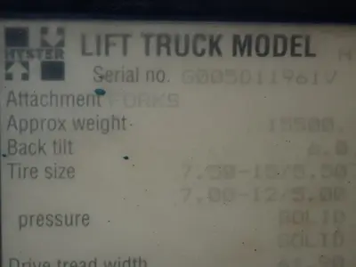 USED HYSTER H110XL