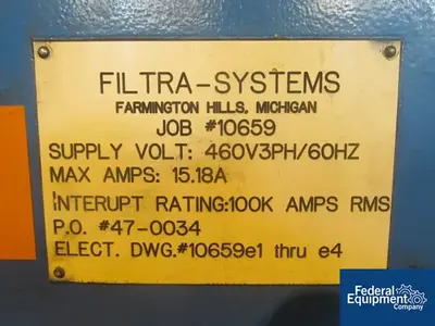 USED Filtra Systems Filtra Systems Filtration System, Model MV-C