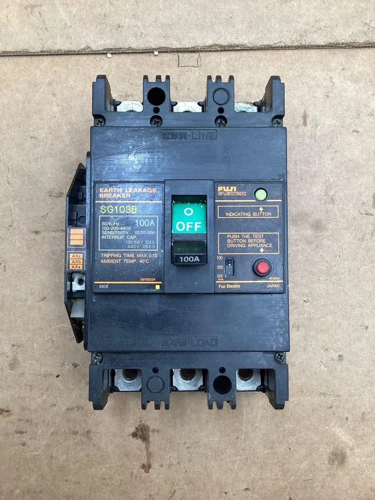 Fuji Electric 100A Earth Leakage Circuit Breaker; SG103B; 100-440V; 59165024