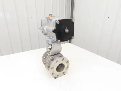 Kitz 10K-80 3" Stainless Ball Valve 316SS Flanged FA-4 Pneumatic Actuator