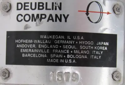 NEW DEUBLIN 1579 ROTARY UNION