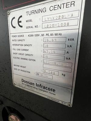 2010 DOOSAN LYNX 220LMA LATHES, SLANT BED, N/C & CNC | Wheeler Machinery Sales (7)