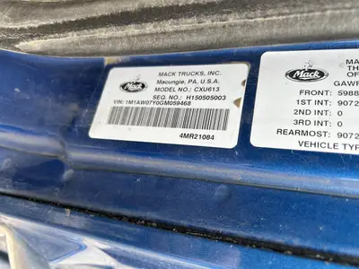 USED 2016 MACK PINNACLE CXU613