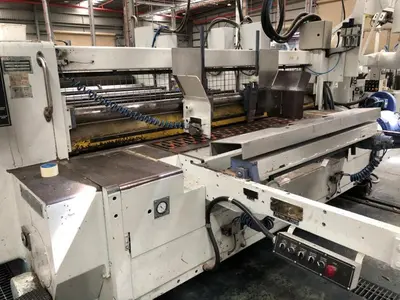 66″ x 115″ Koppers 3 color Rotary Die Cutter with Stacker