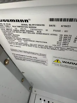 187-0002 Hussmann RFLN Run of 15 Freezer Doors