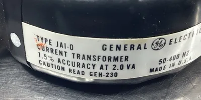 GE JAI-0 Current Transformer Ratio 75:5 1.5% Accuracy At 2.0 VA 4D-25