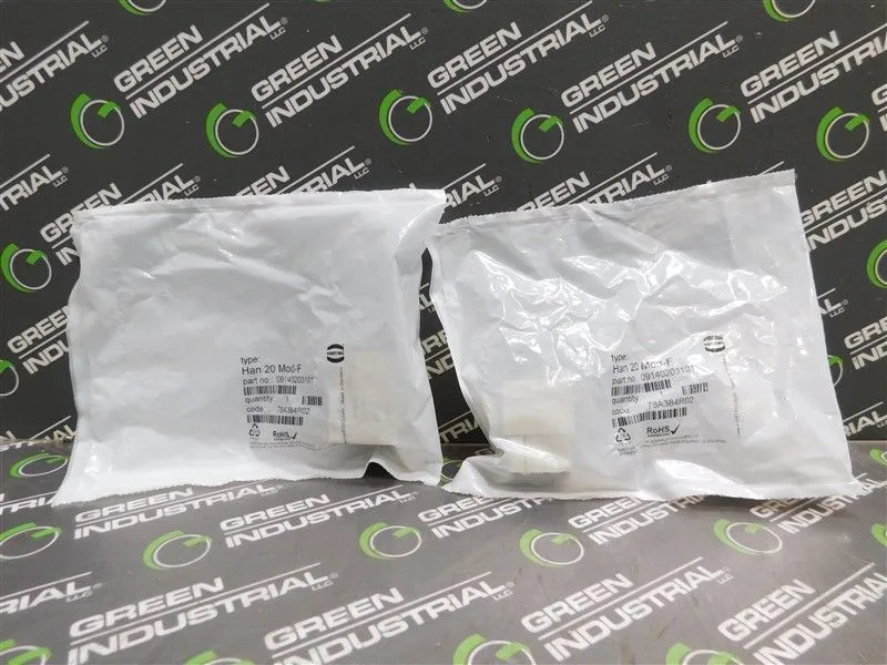 lot of 2 Harting 09140203101 Female Han Modular EEE Connectors Han 20 Mod-F New