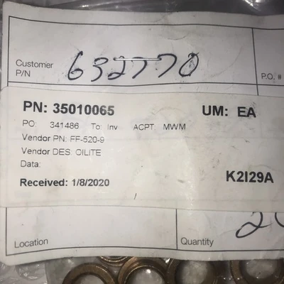 **NEW SPINNING REEL PART  BUSHING PN:35010065 (QTY 24) K2129A FAST SHIPPING #