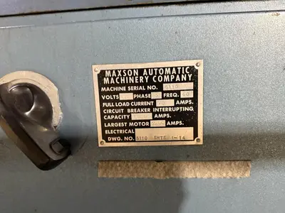 1992 65" MSL Maxson Sheeter