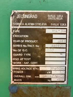 1988 JELSINGRAD HSL306 Sheet Metal Shears | FERRIC Machinery, Inc. (3)