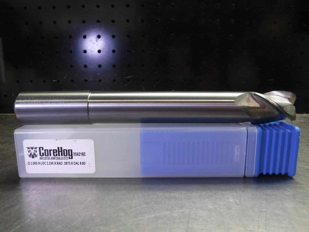 CoreHog 1" Solid Carbide Endmill 3 Flute AR10035.88R188L8.0C0 (LOC1585)