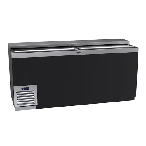 Krowne BC72-BG 72" Forced Air Bottle Cooler - Holds (612) 12 oz Bottles, Black, 115v