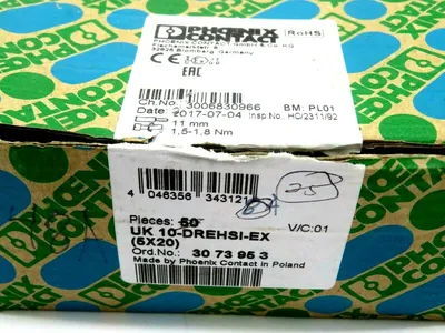 NEW 24PCS. PHOENIX CONTACT UK 10-DREHSI-EX TERMINAL BLOCK 5X20 UK10DREHSIEX