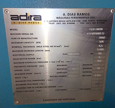 USED 2002 ADIRA GHS-0630
