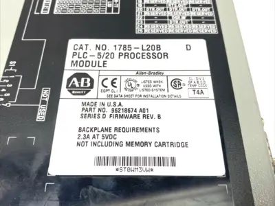 USED ALLEN-BRADLEY SER. D PLC-5/20 PROCESSOR MODULE