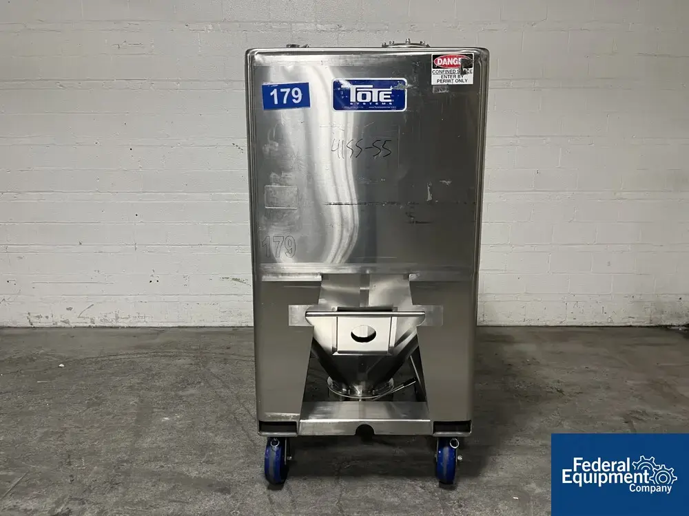 USED TOTE Systems 48" x 42" x 10"  Tote Systems Stainless Steel Transfer Bins