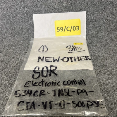 New | in-Stock SOR Electronic Control 534CR-TN5I-P9-CIA-VT-0-500PSI Pressure Switches California US | Davliegogo LLC #1708478