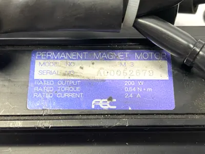 USED FEC PERMANENT MAGNET MOTOR 200W 2.4A W/ DFT-801W3-S TOOL