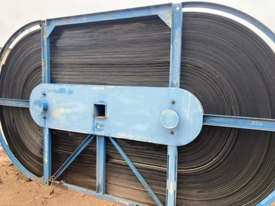 DUNLOP Nylon Core Rubber Conveyor Belt for wet and dry material, fire resistant, 11× coils, all brand new