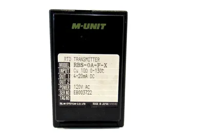 NEW M SYSTEM RBS-0A-F-X RTD TRANSMITTER RBS0AFX