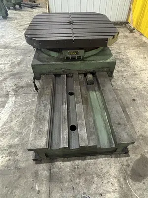 60" X 60" CINCINNATI GILBERT ROTARY TABLE W/ 60" POWER TRAVEL: STOCK #23585