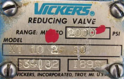 NEW VICKERS XT-10-2F-30 PRESSURE REDUCING VALVE XT102F30
