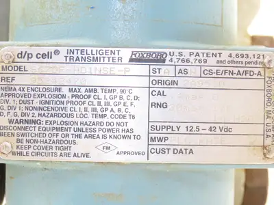 Foxboro 867DF-HD1NSE-P Intelligent Pressure Transmitter 12.5-42vdc