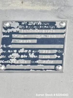Used 2500 Gallon Superior Steel Jacketed Mixing Tank – Dual Turbine Agitation, 150 PSI Jacket (2017)