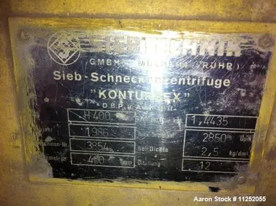 Used SIEBTECHNIK H-400 Centrifuges Illinois US | Aaron Equipment #84516