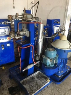 (2) Alfa-Laval S-821 fuel/lube oil purifier skids, 316SS.