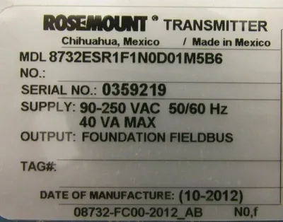 NEW ROSEMOUNT 8732ESR1F1N0D01M5B6 TRANSMITTER