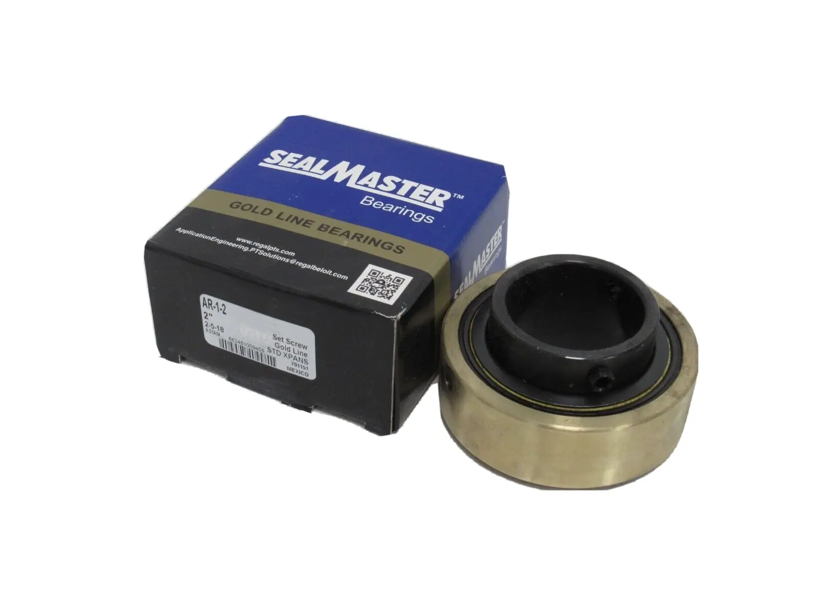NEW SEALMASTER AR-1-2 GOLD LINE SET SCREW BEARING 2" BORE 701151 AR12