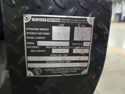 24 VOLT EZ-GO MODEL XI-640 TEXTRON CHASER/TUGGER CART #79: YOBRO #24639
