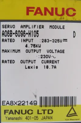 NEW FANUC A06B-6096-H105 SERVO AMPLIFIER SER.D A06B6096H105