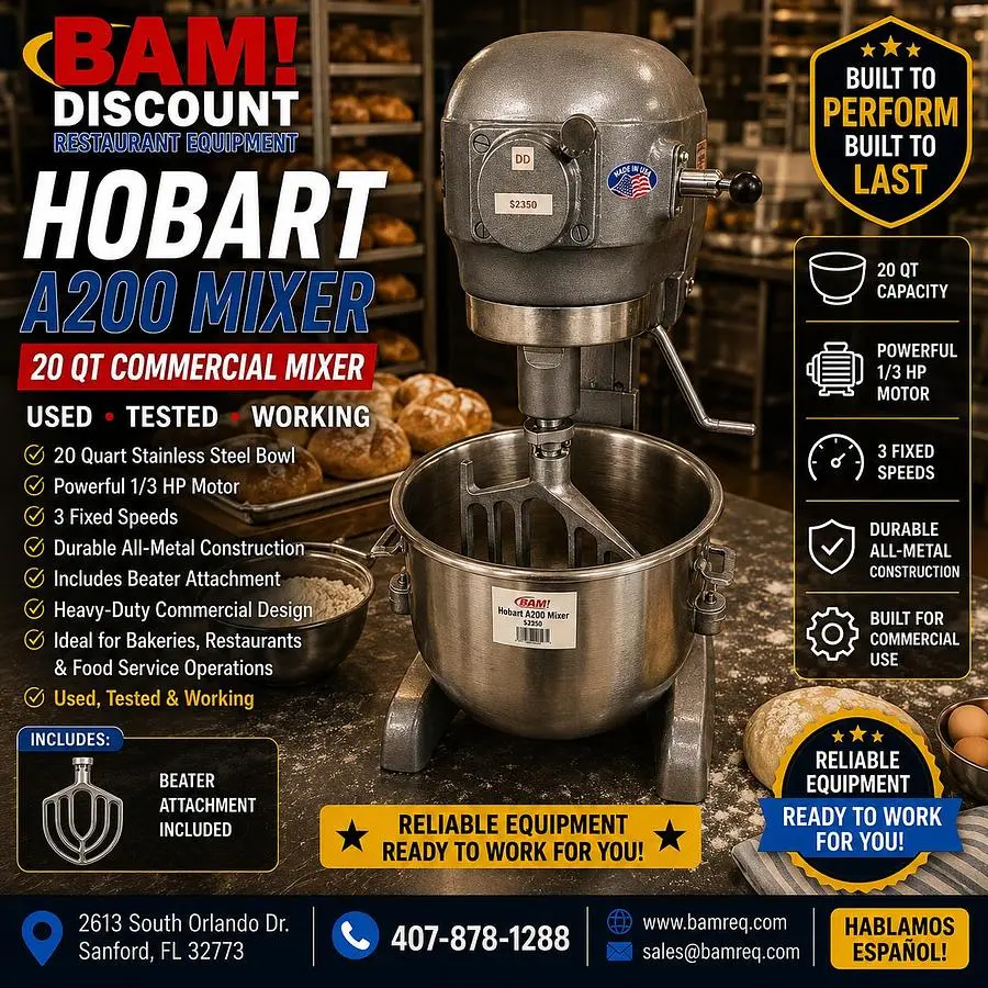 Used HOBART A-200 Planetary Mixers Florida US | BAM Discount Restaurant Equipment #1263823