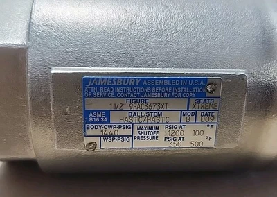 NEW Jamesbury 9FAC3673XT