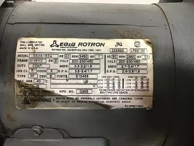 USED EG&G ROTRON R606183A