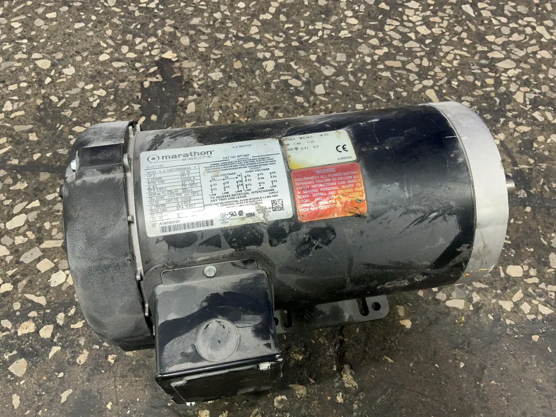 Used MARATHON ELECTRIC VA145TTFR6040AA Motors (misc) Ohio US | HGR 24 #1471630