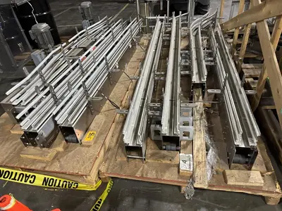 USED 2018 ALLIANCE INDUSTRIAL BOTTLE TRACK CONVEYOR SYSTEM