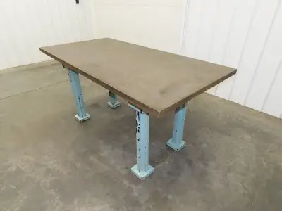 Vintage Precision Steel Welding Layout Table 72x36" Cast Iron 1-1/2" Thick Top
