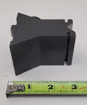 MACHINIST V-BLOCK - H: 2-7/8”, W: 2-1/2”, L: 2” DIMENSIONS