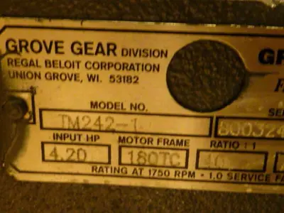 NEW GROVE GEAR TM242-1