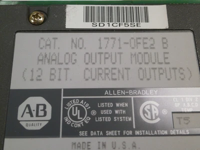 USED Allen-Bradley 1771-0FE2 B  Firmware B Series B   +