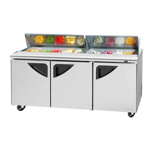 Turbo Air TST-72SD-N 72 5/8" Super Deluxe Sandwich/Salad Prep Table w/ Refrigerated Base, 115v