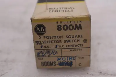 ALLEN BRADLEY BULLETIN 800MS-X0165 SERIES A STOCK #K-3694