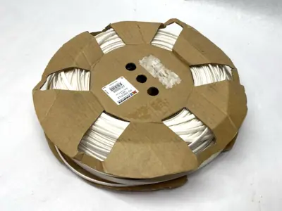 USED PARTEX PO PROFILE OVAL TUBE MARKERS WHITE 3.2-4MM DIAMETER 200M